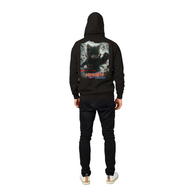 Sudadera con capucha Prémium Unisex Impresión Trasera de Gato "Garras de Akatsuki" Michilandia | La tienda online de los fans de gatos