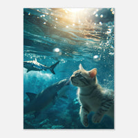 Panel de aluminio impresión de gato "Valentía Felina" Michilandia | La tienda online de los fans de gatos