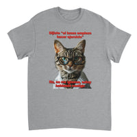 Camiseta unisex estampado de gato "Promesa de Ejercicio" Michilandia | La tienda online de los fans de gatos