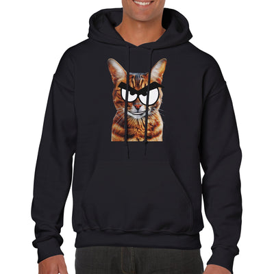 Sudadera con Capucha Unisex Estampado de Gato "Bengala Malicioso" Michilandia