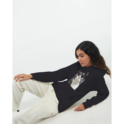 Sudadera con Capucha Unisex Estampado de Gato "Triste pero Gracioso" Michilandia