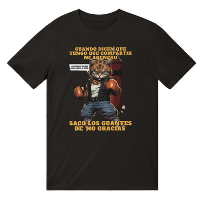 Camiseta unisex estampado de gato "Guardián del Arenero" Michilandia | La tienda online de los fans de gatos