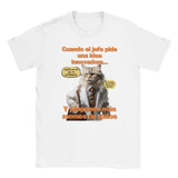 Camiseta unisex estampado de gato "Estrategia Miau" Michilandia | La tienda online de los fans de gatos