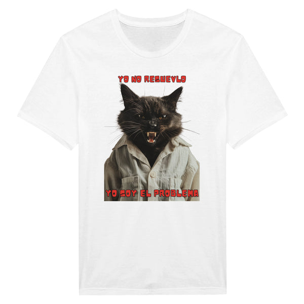Camiseta Unisex Estampado de Gato "Soy el Problema" Michilandia | La tienda online de los fans de gatos