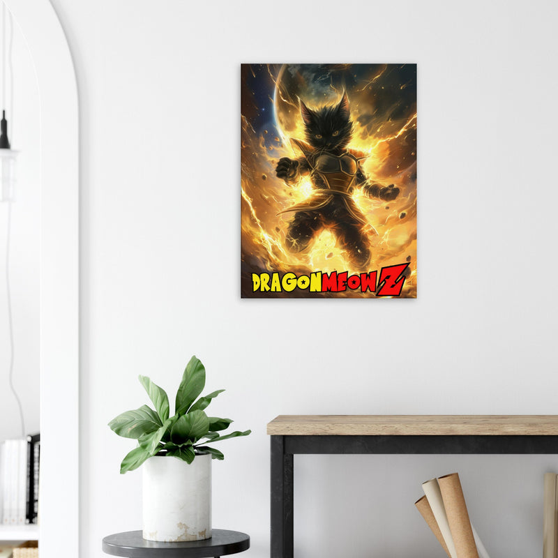 Lienzo de gato "Tempestad Saiyajin" Michilandia | La tienda online de los fans de gatos