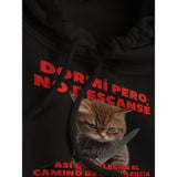 Sudadera con Capucha Unisex Estampado de Gato "Amanecer Agresivo" Michilandia | La tienda online de los fans de gatos