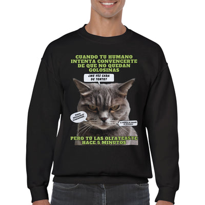 Sudadera unisex estampado de gato 