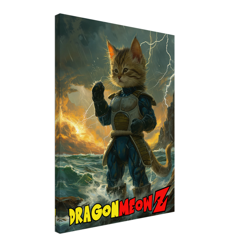 Lienzo de gato "Miau Saiyan" Michilandia | La tienda online de los fans de gatos