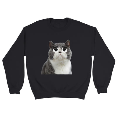 Sudadera Unisex Estampado de Gato "Triste pero Gracioso" Michilandia