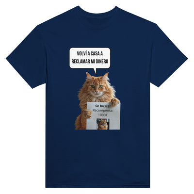 Camiseta Unisex Estampado de Gato "Recompensa Miau" Michilandia