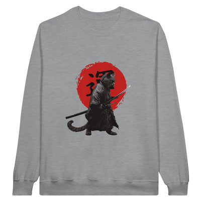 Sudadera Unisex Estampado de Gato "Bushido Miau" Michilandia | La tienda online de los fans de gatos