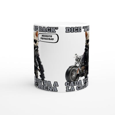 Taza blanca con impresión de gato "I'll Be Back" Michilandia | La tienda online de los amantes de gatos