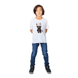 Camiseta júnior unisex estampado de gato "Gatoru Meowjo"