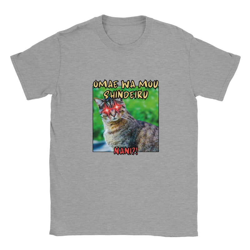 Camiseta unisex estampado de gato "Hokuto no Meme" Michilandia | La tienda online de los amantes de gatos