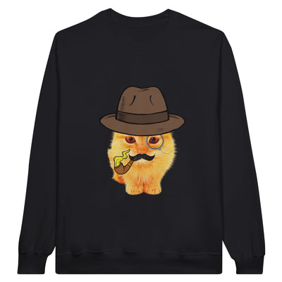 Sudadera Unisex Estampado de Gato 