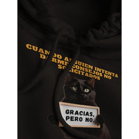 Sudadera con Capucha Unisex Estampado de Gato "No Gracias" Michilandia | La tienda online de los fans de gatos