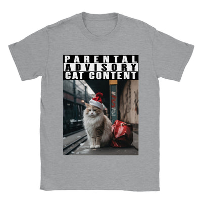 Camiseta unisex estampado de gato "Santa Michi" Gelato