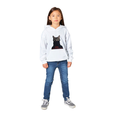 Sudadera con capucha júnior estampado de gato "Revolución Gatuna" Michilandia