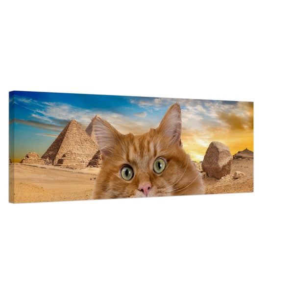 Lienzo de gato "Invasión Felina en Egipto"