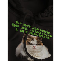 Sudadera con Capucha Unisex Estampado de Gato "Opiniones No Solicitadas" Michilandia | La tienda online de los fans de gatos