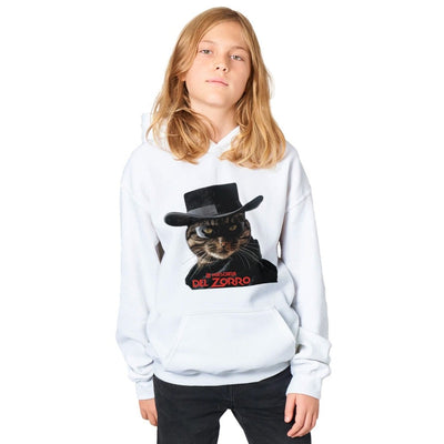 Sudadera con capucha júnior estampado de gato 