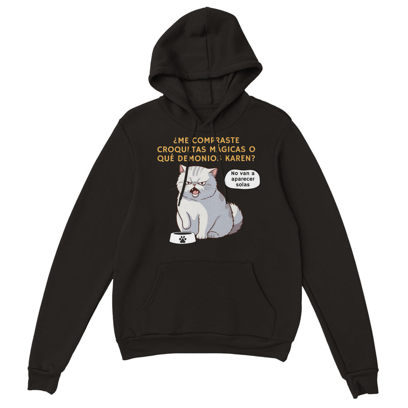 Sudadera con Capucha Unisex Estampado de Gato "Croquetas Mágicas" Michilandia | La tienda online de los fans de gatos