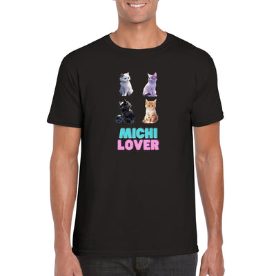 Camiseta unisex estampado de gato "Michi Lover" v4 Gelato