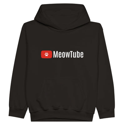 Sudadera con capucha júnior estampado de gato "MeowTube" Michilandia | La tienda online de los fans de gatos