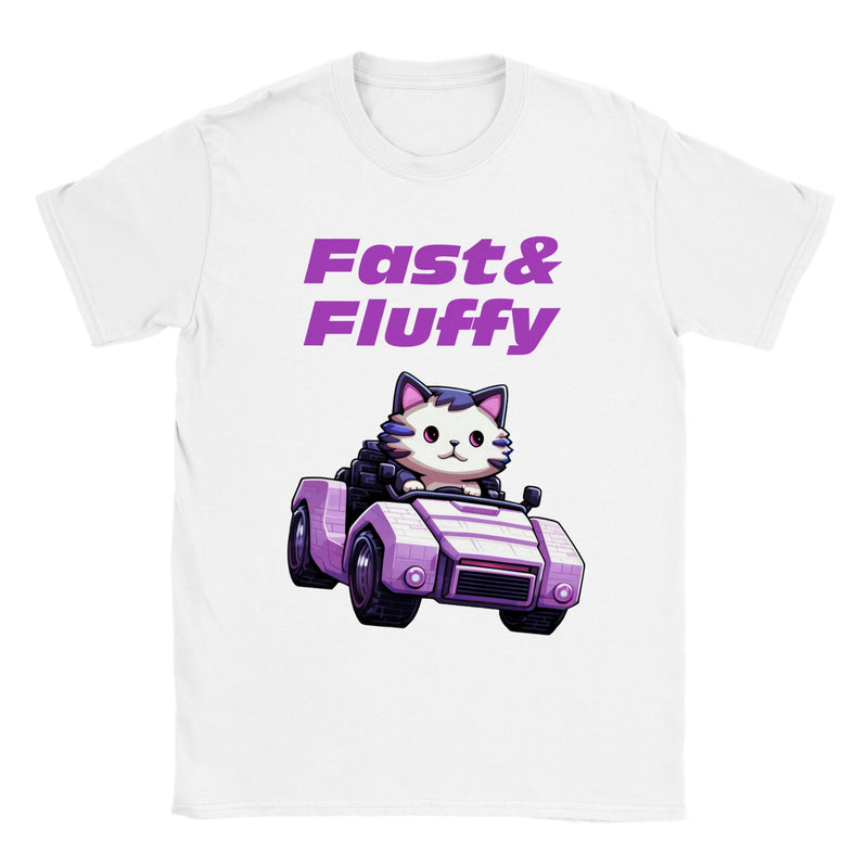 Camiseta unisex estampado de gato "Fast & Fluffy" Gelato