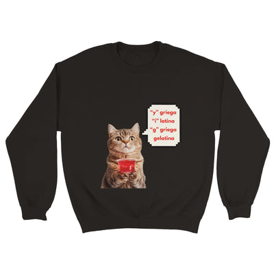 Sudadera Unisex Estampado de Gato "Gelatina" Michilandia