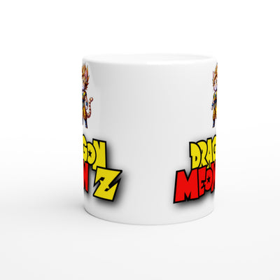 Taza Blanca con Impresión de Gato "Miau Goku" Michilandia | La tienda online de los fans de gatos