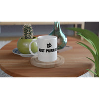 Taza Blanca con Impresión de Gato "Just Purr It." Michilandia | La tienda online de los fans de gatos