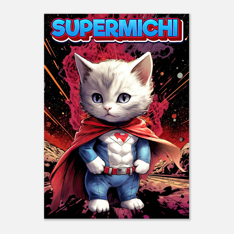 Póster de gato "Supermichi" Gelato