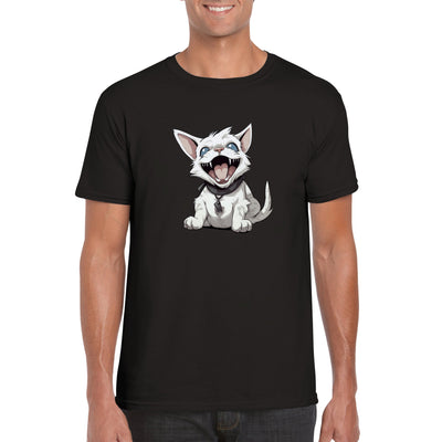 Camiseta unisex estampado de gato "Caricatura Gatuna" Gelato