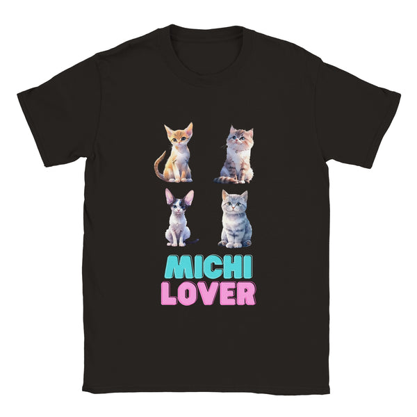 Camiseta unisex estampado de gato "Michi Lover"