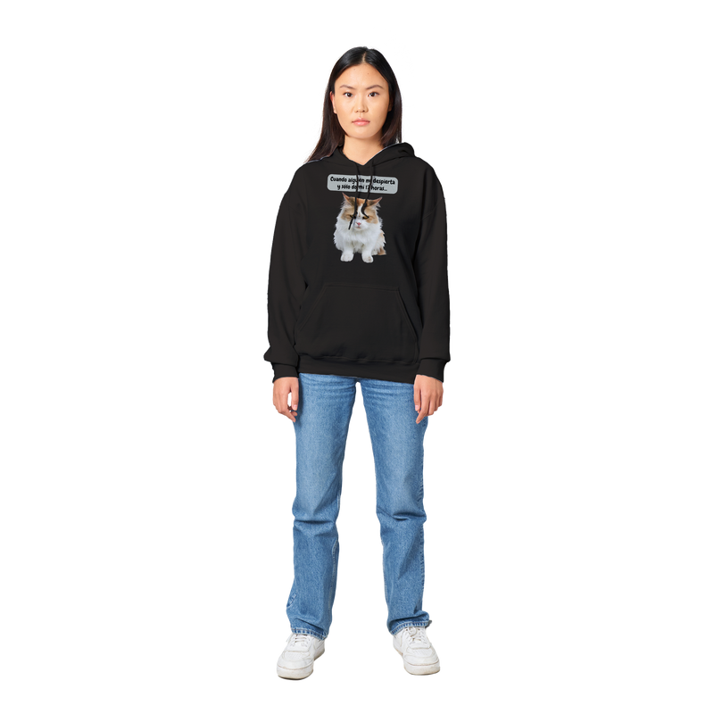 Sudadera con capucha unisex estampado de gato "Michi dormilón" Gelato