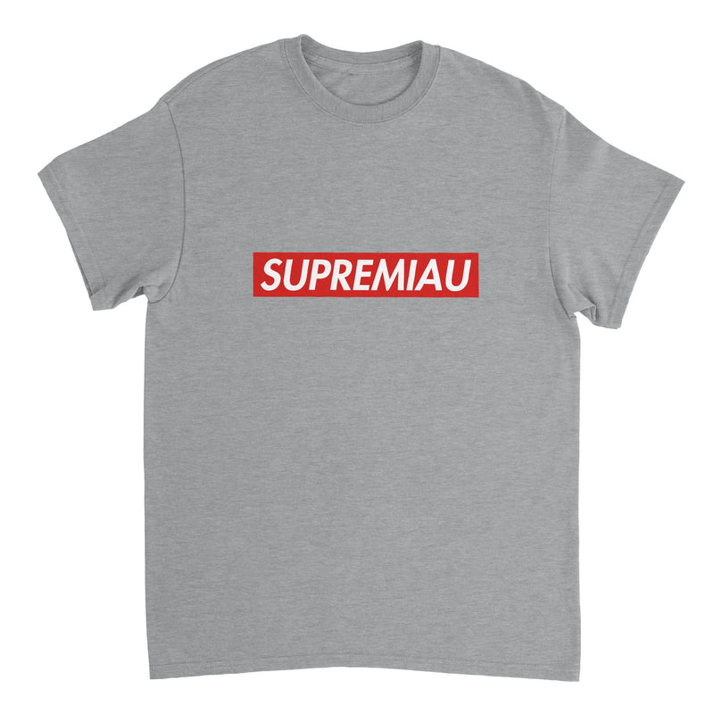 Camiseta Unisex Estampado "Supremiau" Michilandia | La tienda online de los fans de gatos