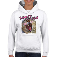 Sudadera con capucha júnior estampado de gato 