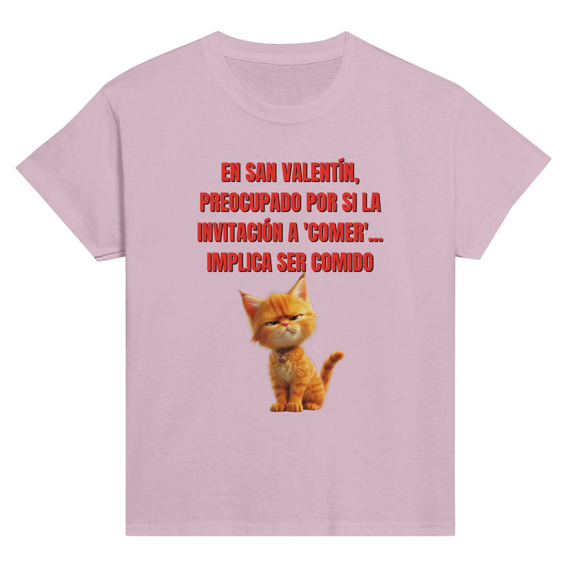 Camiseta Junior Unisex Estampado de Gato "San Miaulentín" Michilandia | La tienda online de los fans de gatos