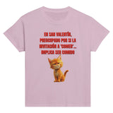 Camiseta Junior Unisex Estampado de Gato "San Miaulentín" Michilandia | La tienda online de los fans de gatos