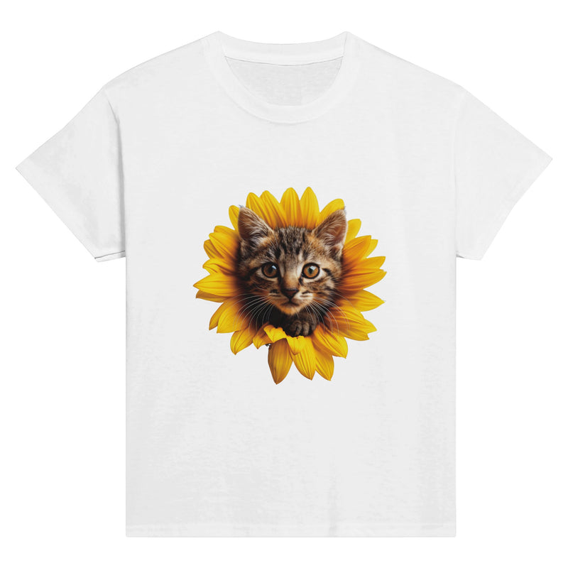 Camiseta Junior Unisex Estampado de Gato 