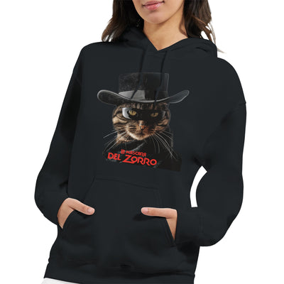 Sudadera con Capucha Unisex Estampado de Gato "Miau Enmascarado" Michilandia