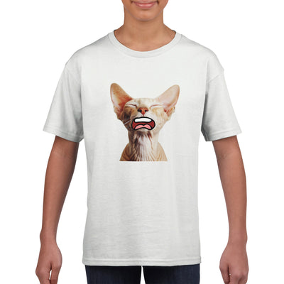 Camiseta Junior Unisex Estampado de Gato 