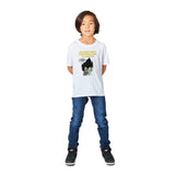 Camiseta Junior Unisex Estampado de Gato "Príncipe Saiyajin Felino" Michilandia | La tienda online de los fans de gatos