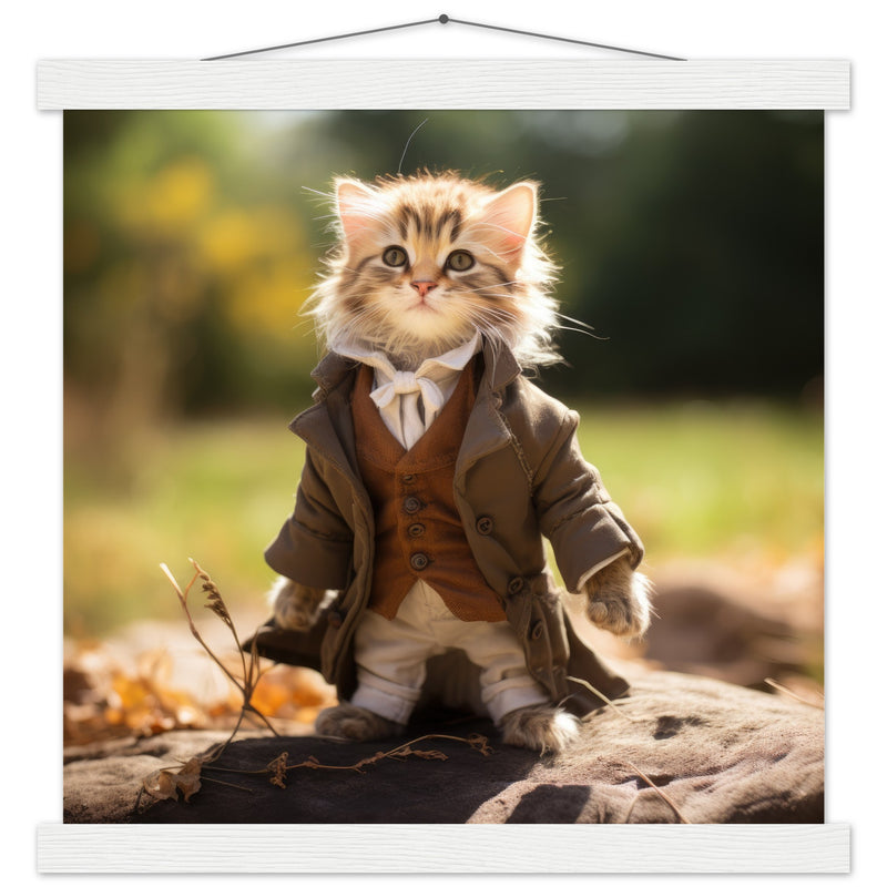 Póster semibrillante de gato con colgador "Michi Bilbo el Hobbit" Gelato