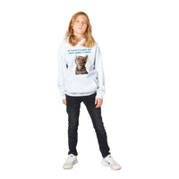 Sudadera con capucha júnior estampado de gato "Silencio Melódico" Michilandia | La tienda online de los fans de gatos