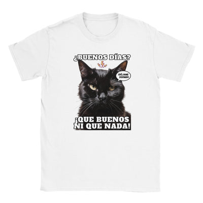 Camiseta júnior unisex estampado de gato 