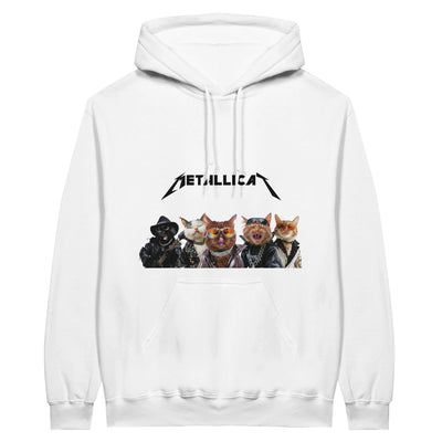 Sudadera con Capucha Unisex Estampado de Gato "Metallicat" Michilandia