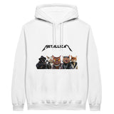 Sudadera con Capucha Unisex Estampado de Gato "Metallicat" Michilandia