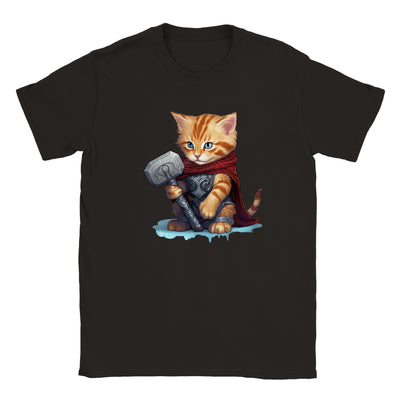 Camiseta unisex estampado de gato "Mighty Feline" Gelato